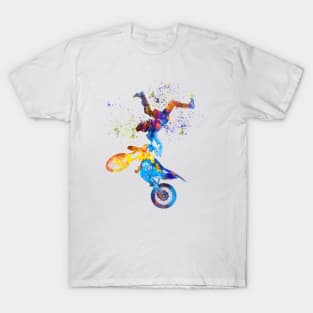 Motocross rider in watercolor T-Shirt